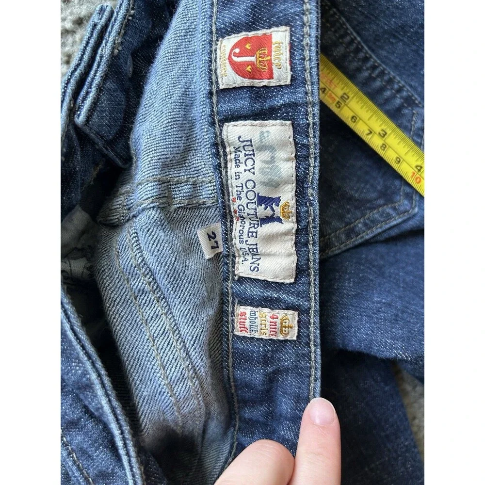 Vintage Y2K Juicy Couture Low Rise Skinny Straight Jeans 27 Waist